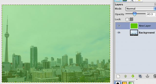 Change opacity of the layer