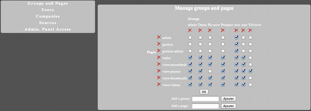 Manage groups and pages